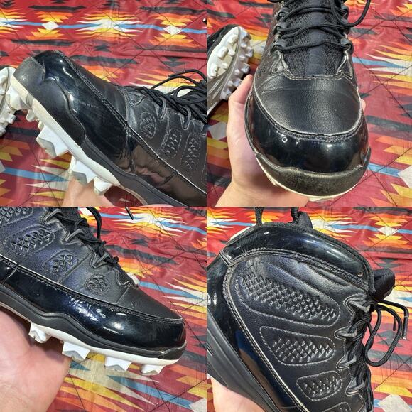 Nike Air Jordan IX 9 MCS RE2PECT Black Cleats AA1264-011 Derek Jeter Men’s Sz 7 main image 5